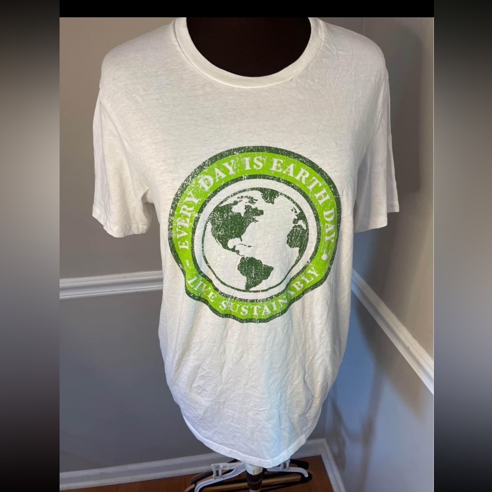 Hybrid Apparel EARTH DAY Mens T Shirt sz M